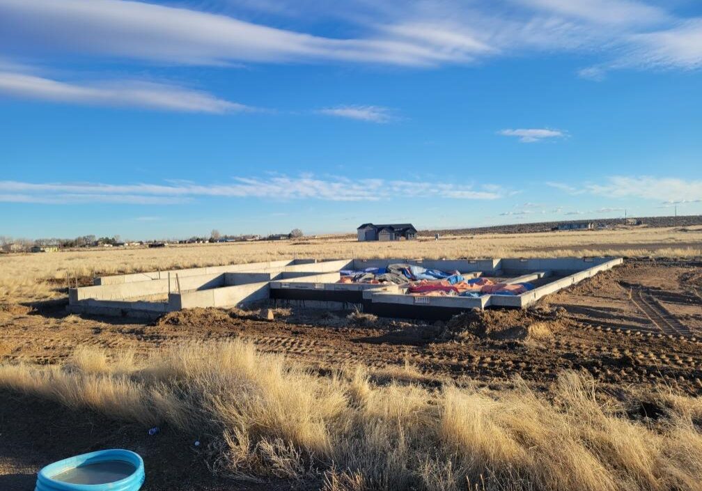 Foundation in progress on a custom built home in Mountain Home Idaho